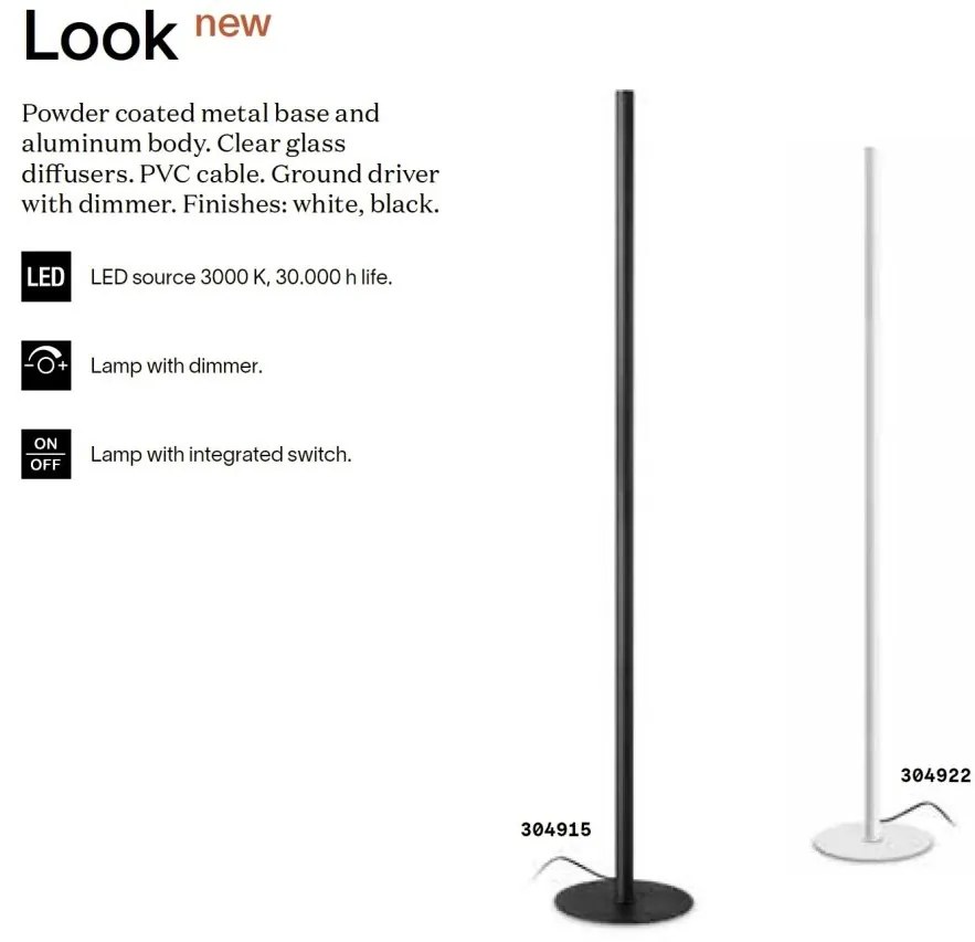 Lampadar/Lampa de podea LED design modern minimalist Look pt1 negru