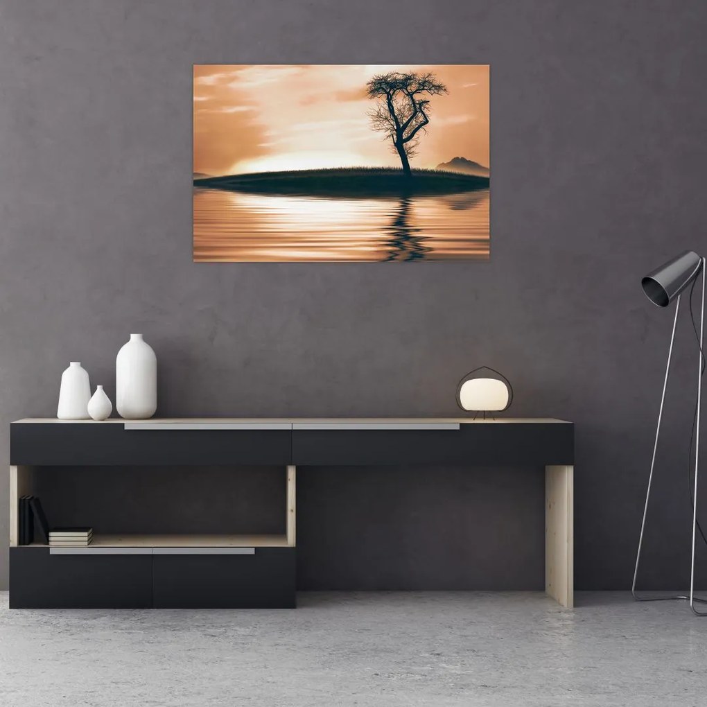 Tablou - Copaci pe insulă (90x60 cm)