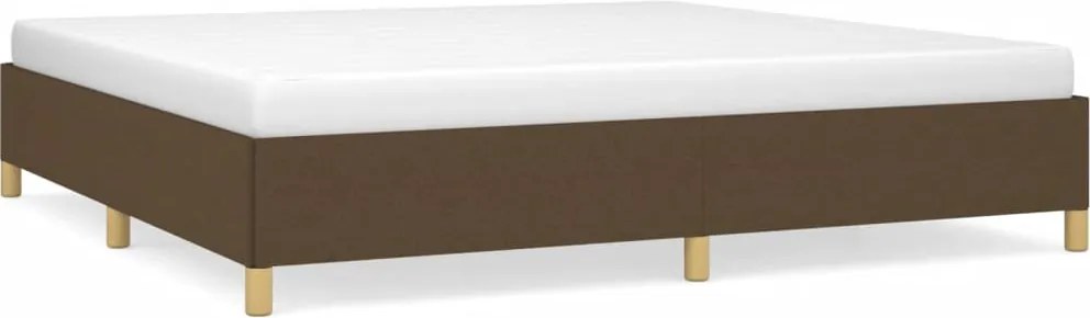 vidaXL Cadru de pat fără saltea, maro închis, 200x200 cm, textil