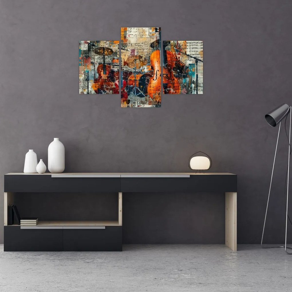 Tablou - Instrumente muzicale (90x60 cm)