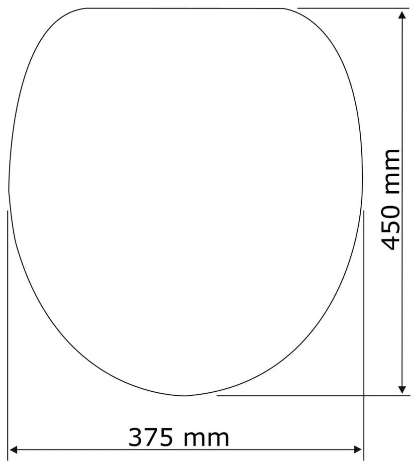 Capac WC cu închidere lentă Wenko Astera, 45 x 37,5 cm