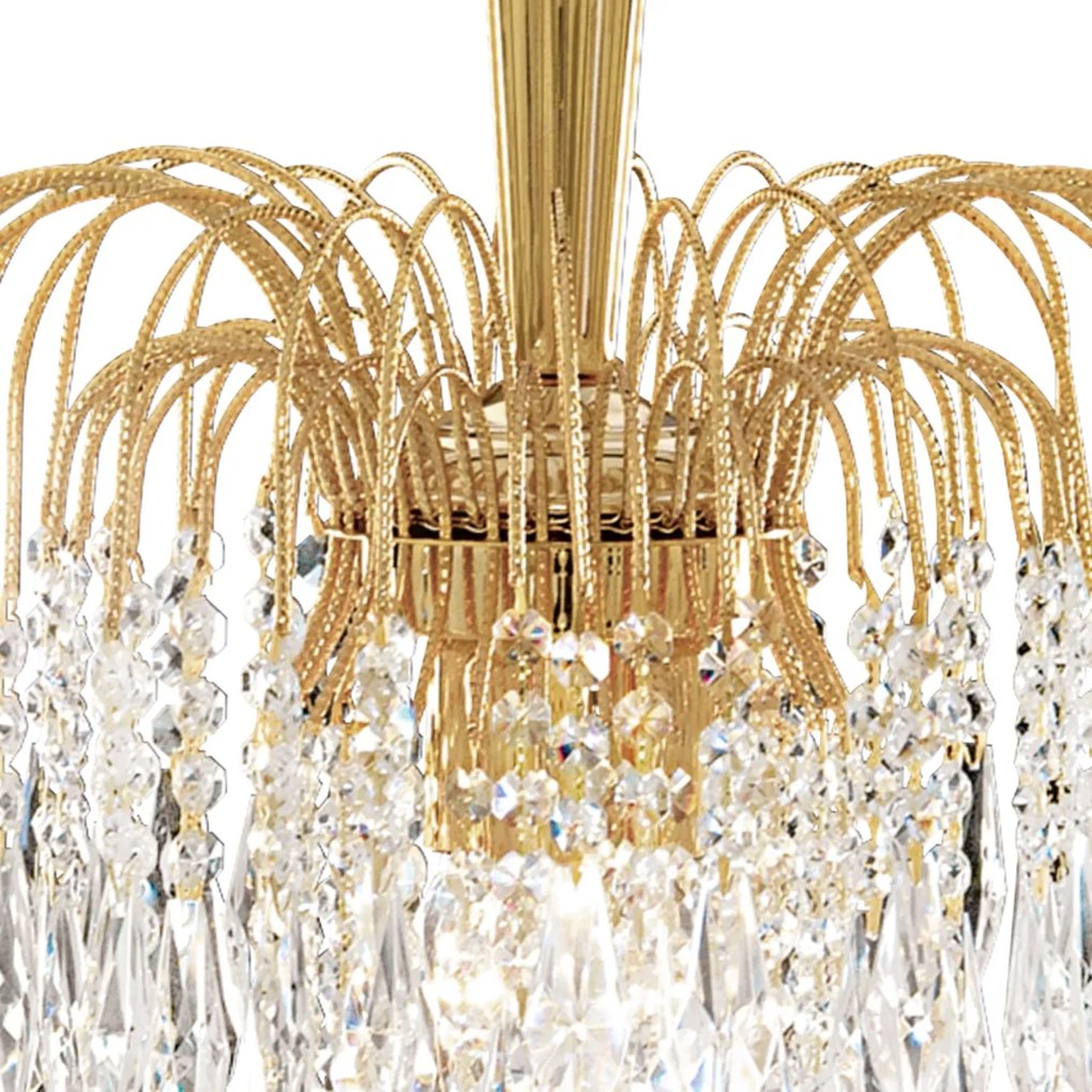 Lustra cristal suspendata design elegant Waterfall gold 3L 5173-3 SRT
