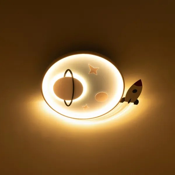 Brilagi Plafonieră LED pentru copii STARSHIP, 64W, 230V, 3000/4500/6000K, albastru