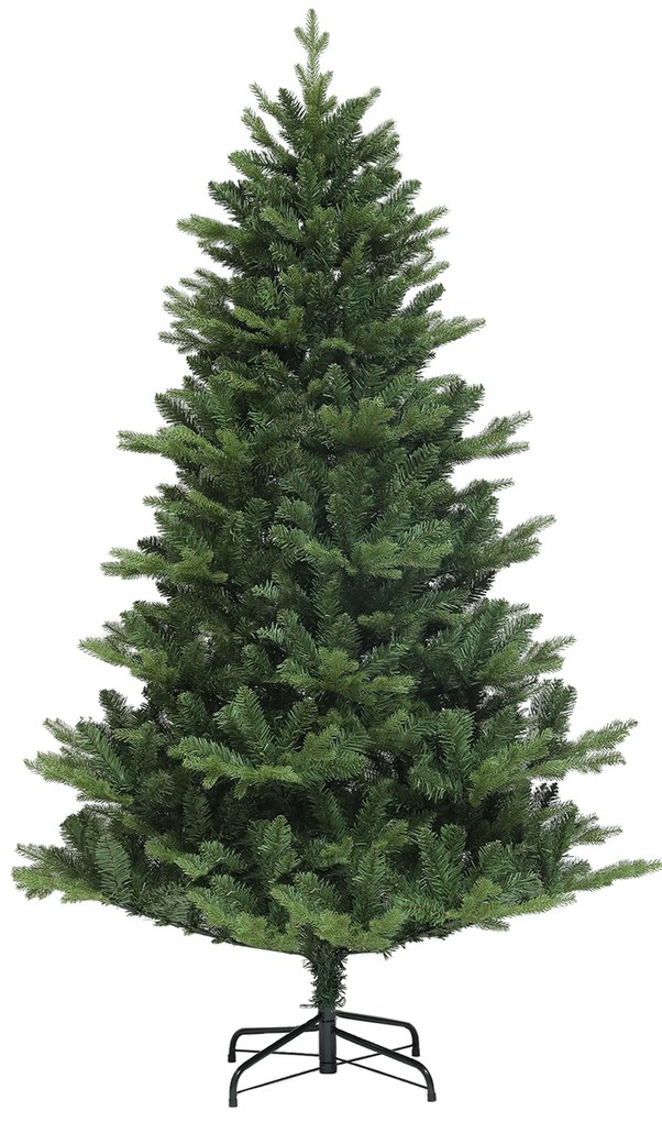 HOMCOM Brad Artificial de Crăciun cu 818 Ramuri, Brad de Crăciun Realist cu Bază de Oțel, Ø105x180 cm, Verde | Aosom Romania