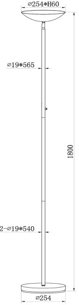 Lampadar LED dimabil Lucide 19791/20/31 ZENITH LED/20W/230V alb