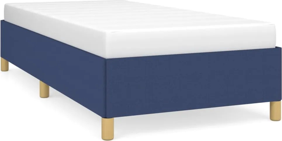 vidaXL Cadru de pat fără saltea țesătură albastră 100x200 cm
