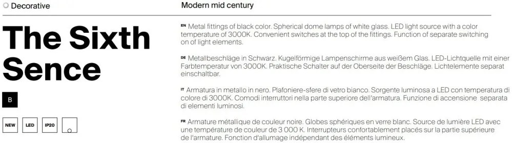 Lampadar LED, Lampa de podea moderna The Sixth Sense