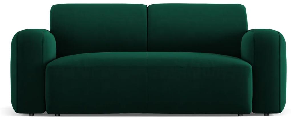 Canapea Greta cu 2 locuri si tapiterie din catifea, verde inchis
