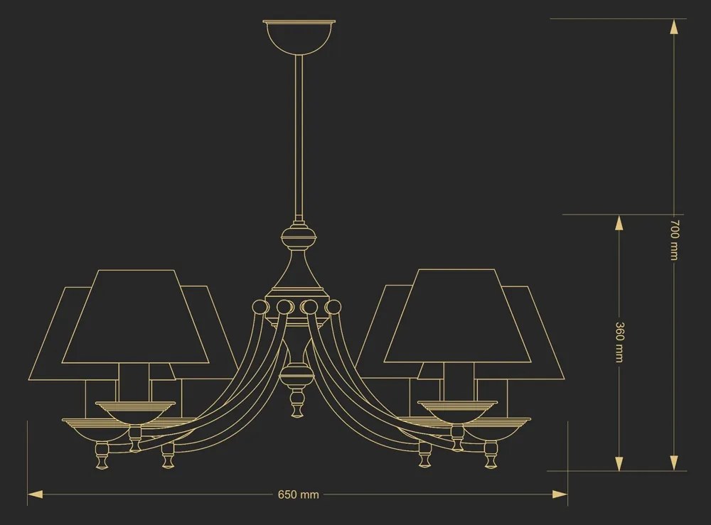 Candelabru 6 brate elegant, Cristal Scholer San Marino