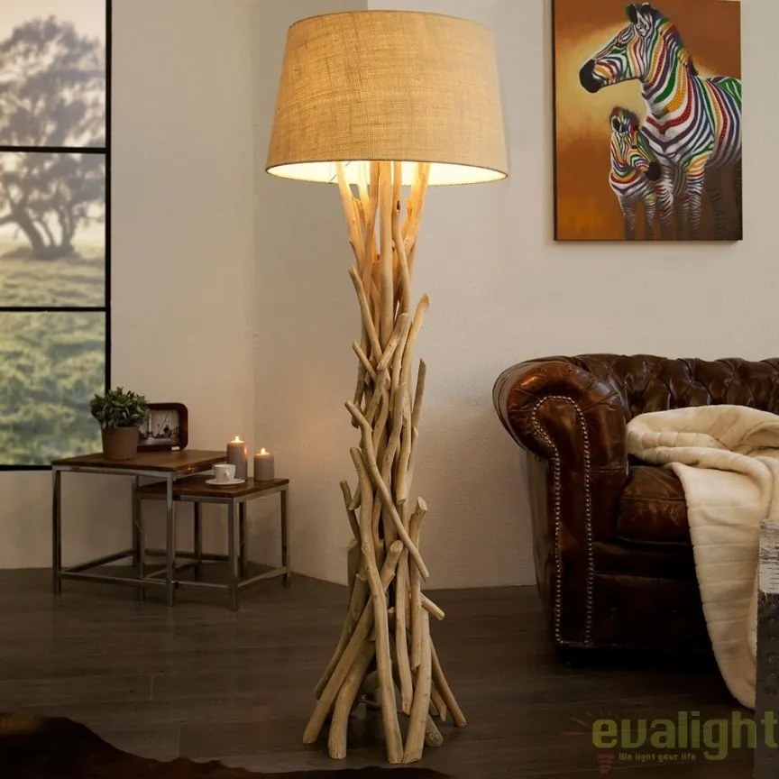 Lamparar deosebit / Lampa de podea cu design rustic Cara A-30208 VC