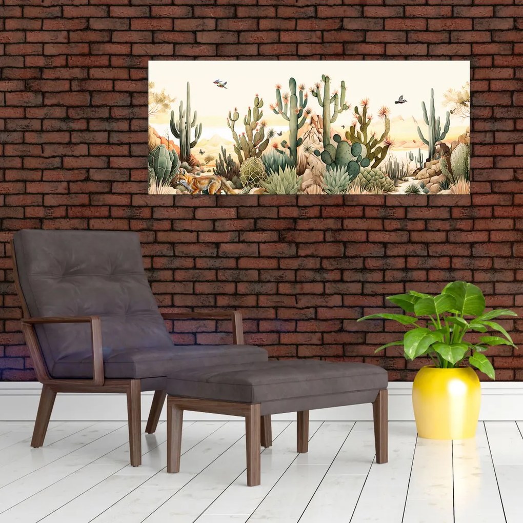 Tablou - Deșert, acvariu (120x50 cm)