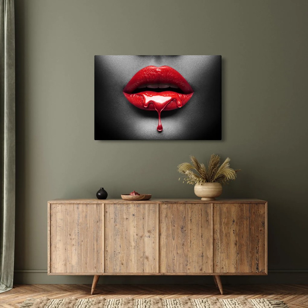 Tablou cu buze de femeie (90x60 cm)