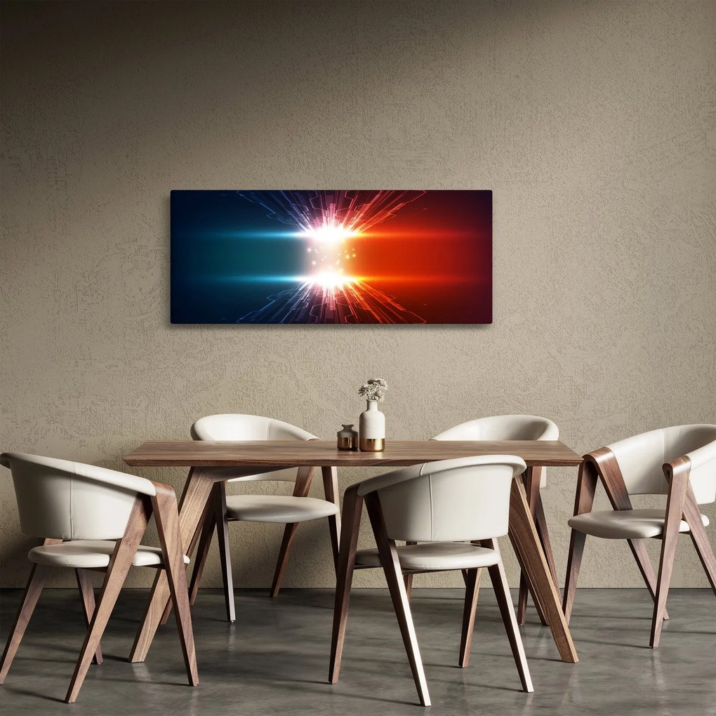 Tablou abstract cu glonț activ (120x50 cm)