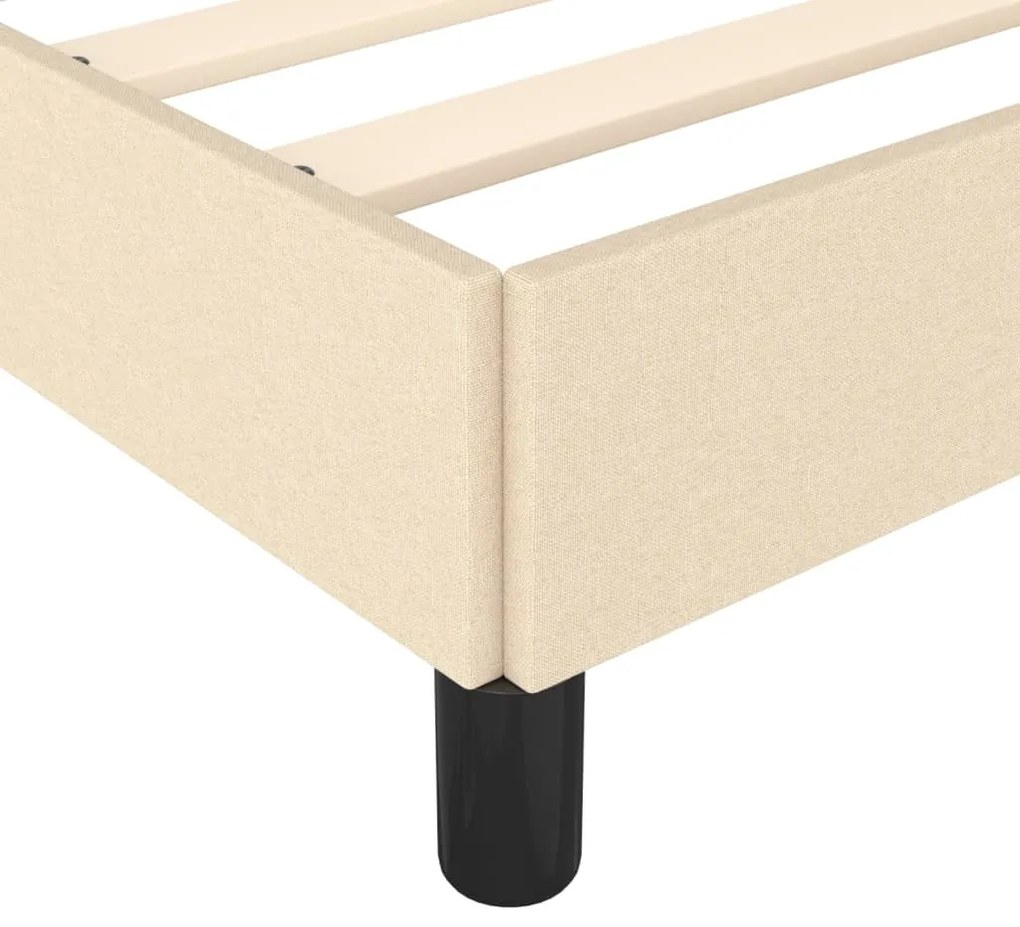 Cadru de pat, crem, 80x200 cm, material textil Crem, 25 cm, 80 x 200 cm