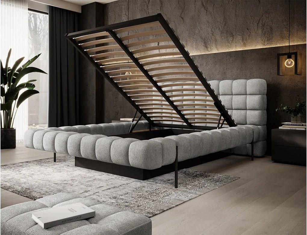 Pat lemn masiv Magentta 140/160/180x200 cm Personalizabil - Touch 100, 180x200