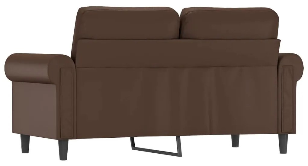Canapea cu 2 locuri, maro, 120 cm, piele ecologica Maro, 152 x 77 x 80 cm