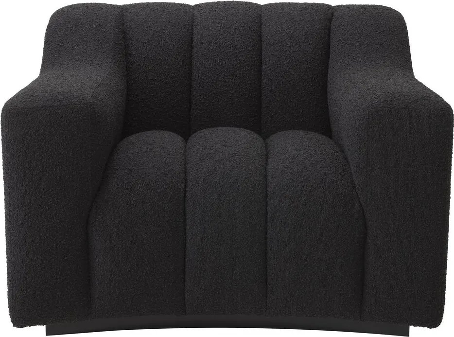 Fotoliu design LUX Kelly boucle negru 115206 HZ
