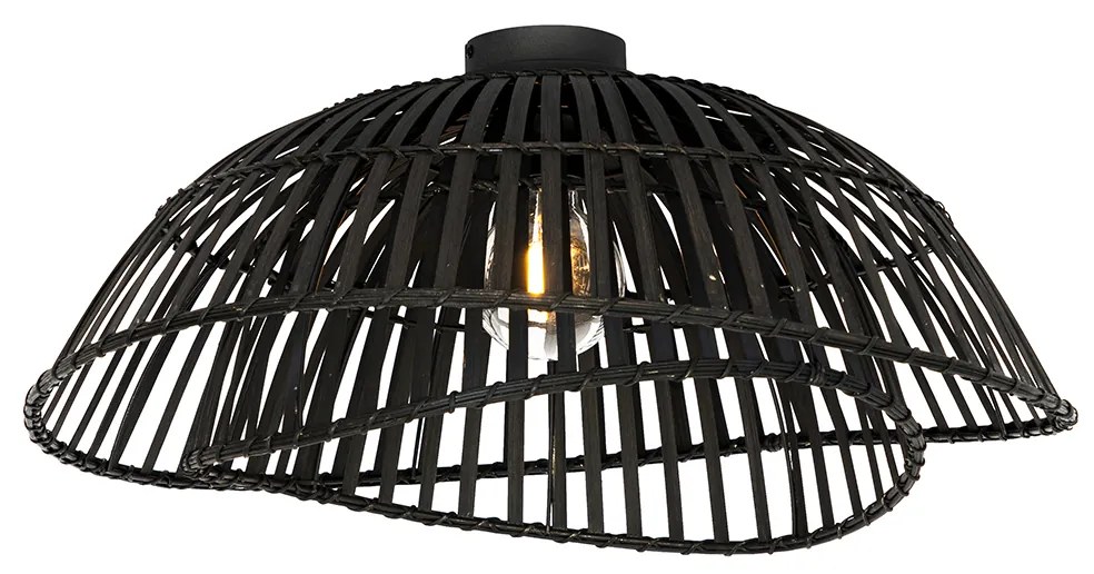 Plafoniera orientala din bambus negru 62 cm - Pua