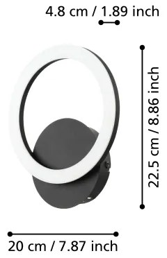 Aplică LED dimabilă PARRAPOS-Z LED/12W/230V Eglo 900324