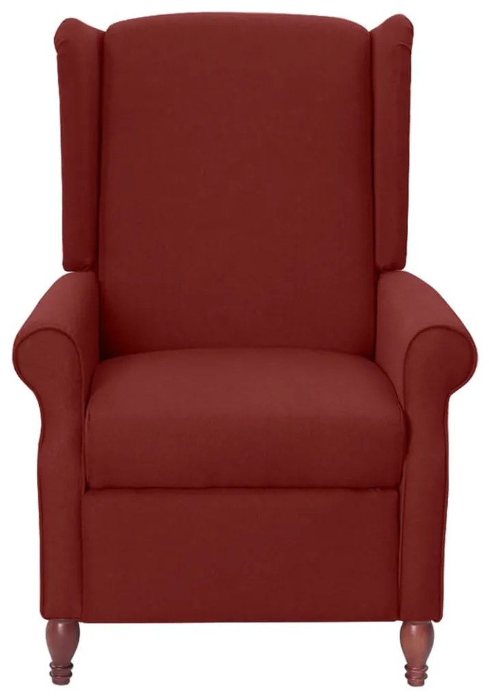 342230 vidaXL Fotoliu de masaj rabatabil, roșu vin, material textil