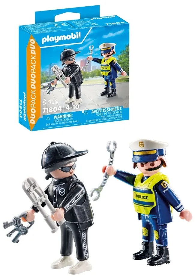 SET 2 FIGURINE POLITIST SI HOT - PLAYMOBIL ACTION HEROES  (PM71804)