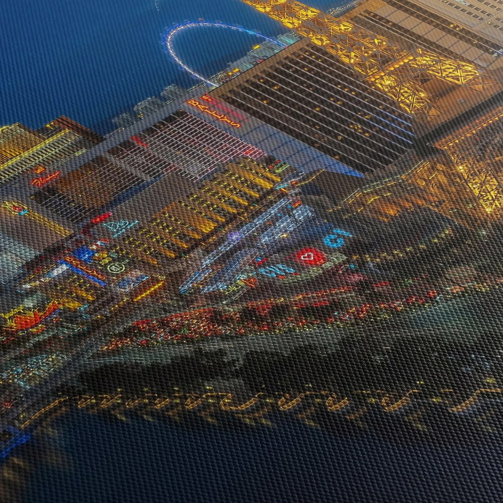 Tablou - Las Vegas (cu ceas) (90x30 cm)