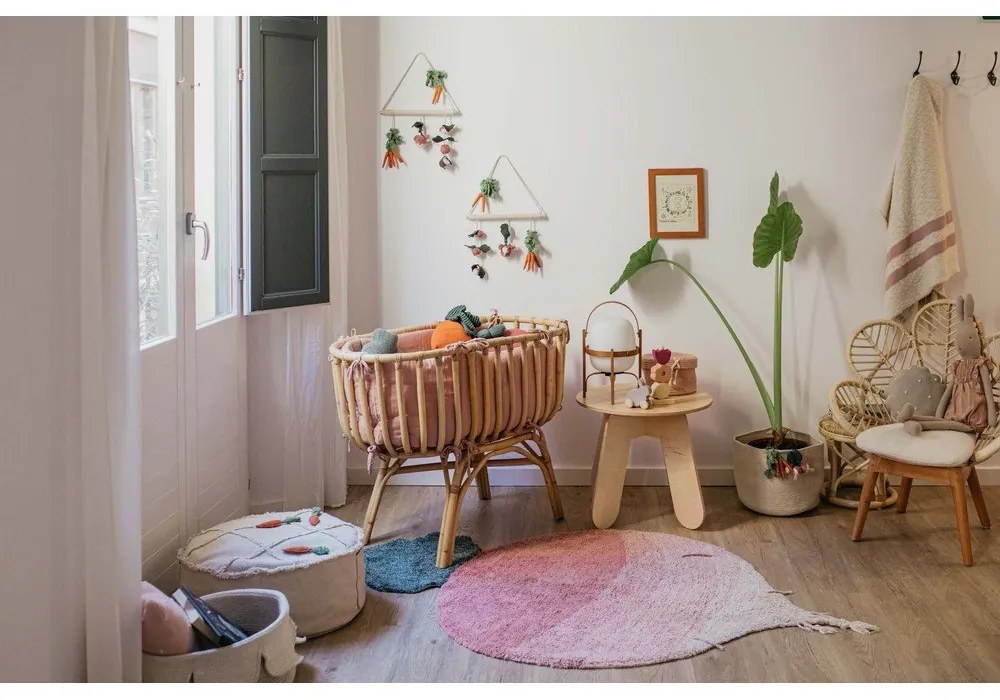 Coș de jucării pentru copii crem din material textil ø 30x23 cm Veggies – Lorena Canals