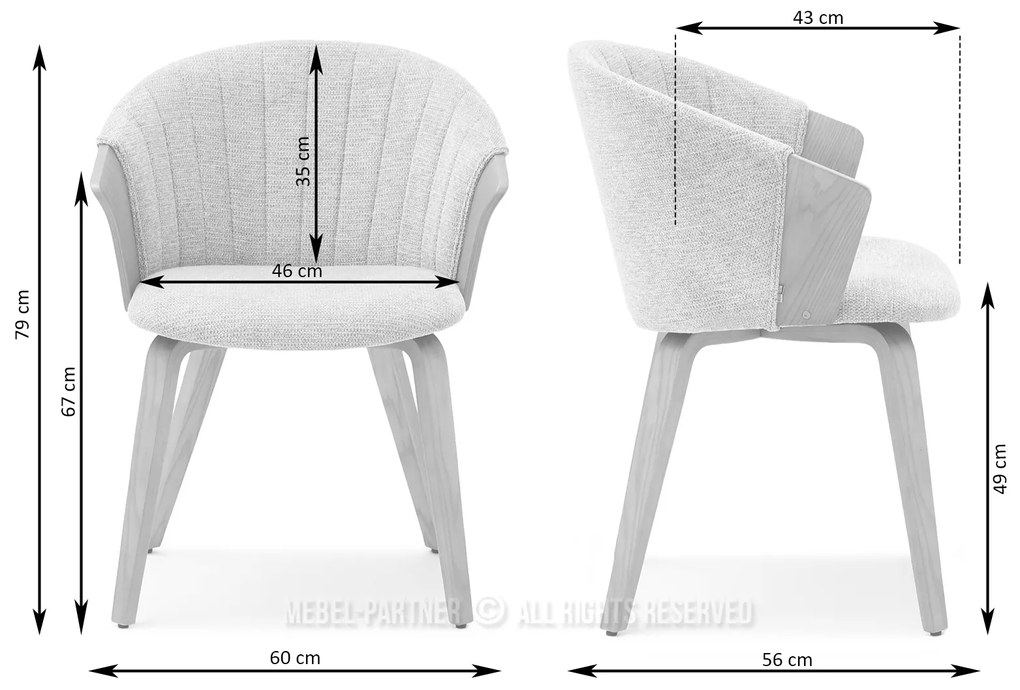 Scaun Gurman (bej + stejar). 1111074