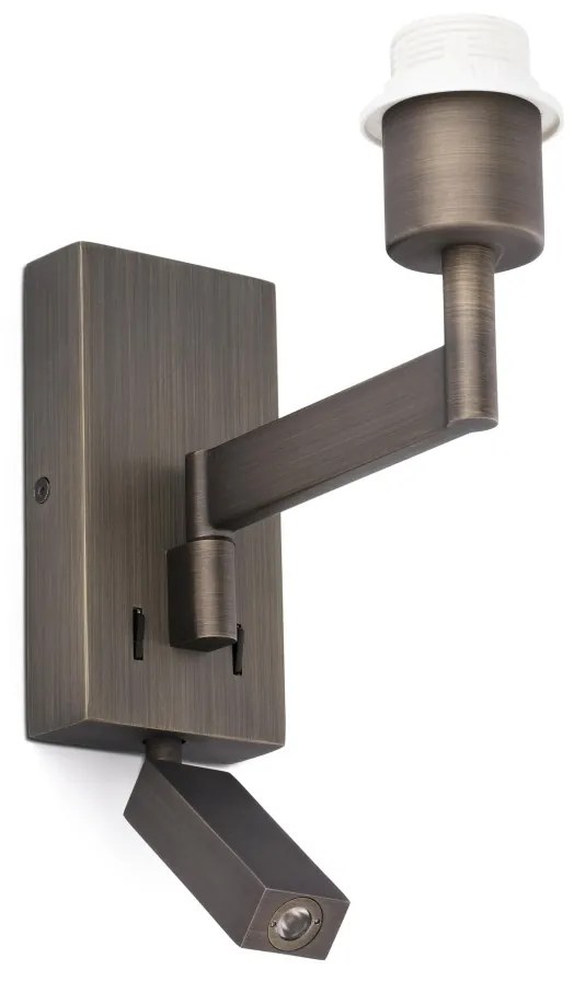Aplica cu reader LED stil clasic design elegant ARTIS bronz/alb