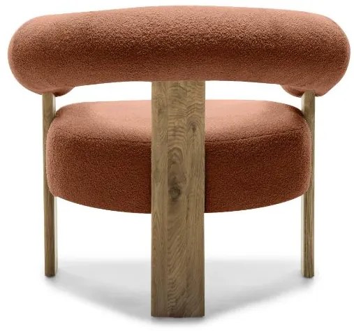 Fotoliu design maro KOKEI, stejar