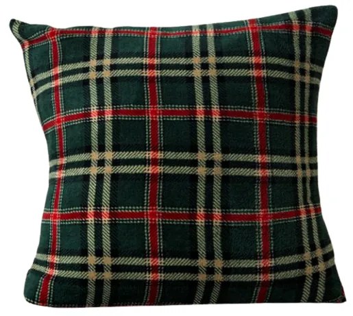 Husa din mikroplys pentru pernuta GLENMOORE 45x45 cm, verde