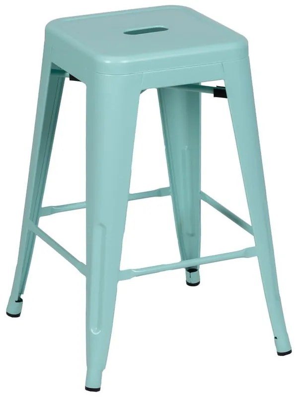 Set de scaune de bar turcoaz 2 buc. din metal (înălțime șezut 61 cm) – Ixia