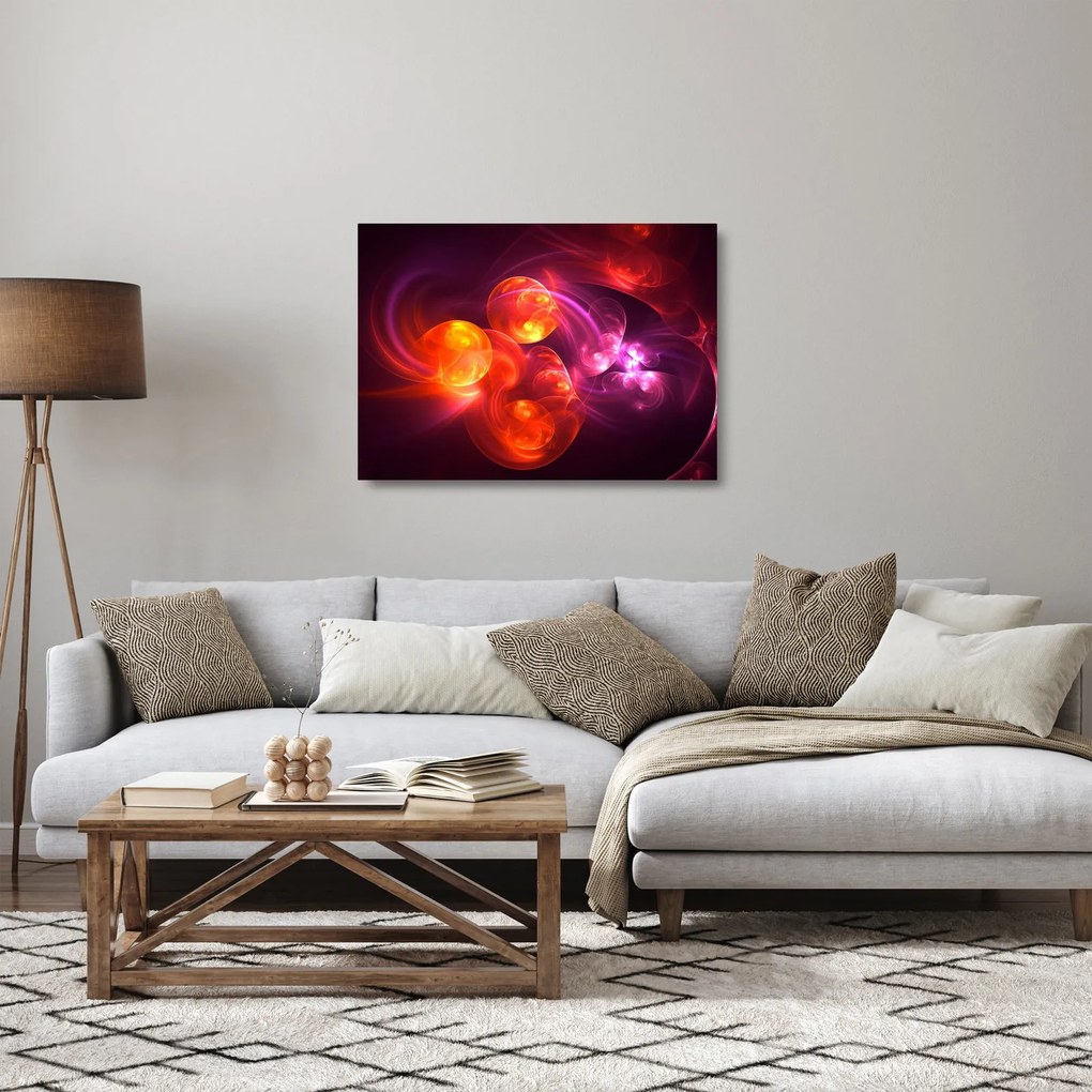 Tablou pe sticlă cu abstracțiune modernă (70x50 cm)