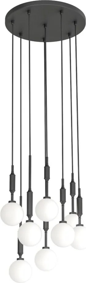Lustra cu 8 pendule suspendate Ero VIII negru 40