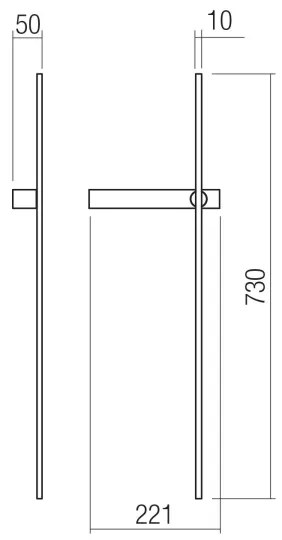 Redo 01-4673 - Aplica LED de perete TANGENT LED/6W/230V CRI 90 negru