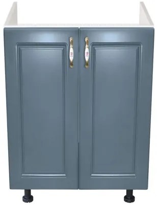 Corp inferior 60 cu 2 usi masca chiuveta Zebra MDF Albastru drept
