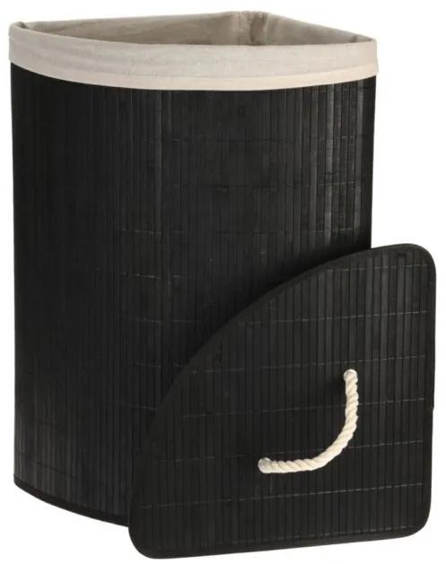 Cos rufe Corner Bambus negru, 35x35x60 cm
