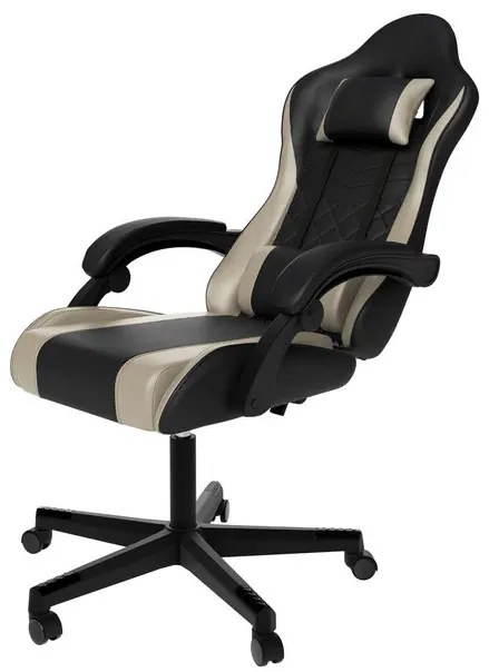 Juskys Scaun de birou HyperSeat - negru/bej
