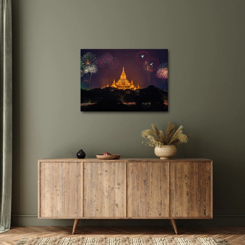 Tablou cu artificii în Asia (70x50 cm)