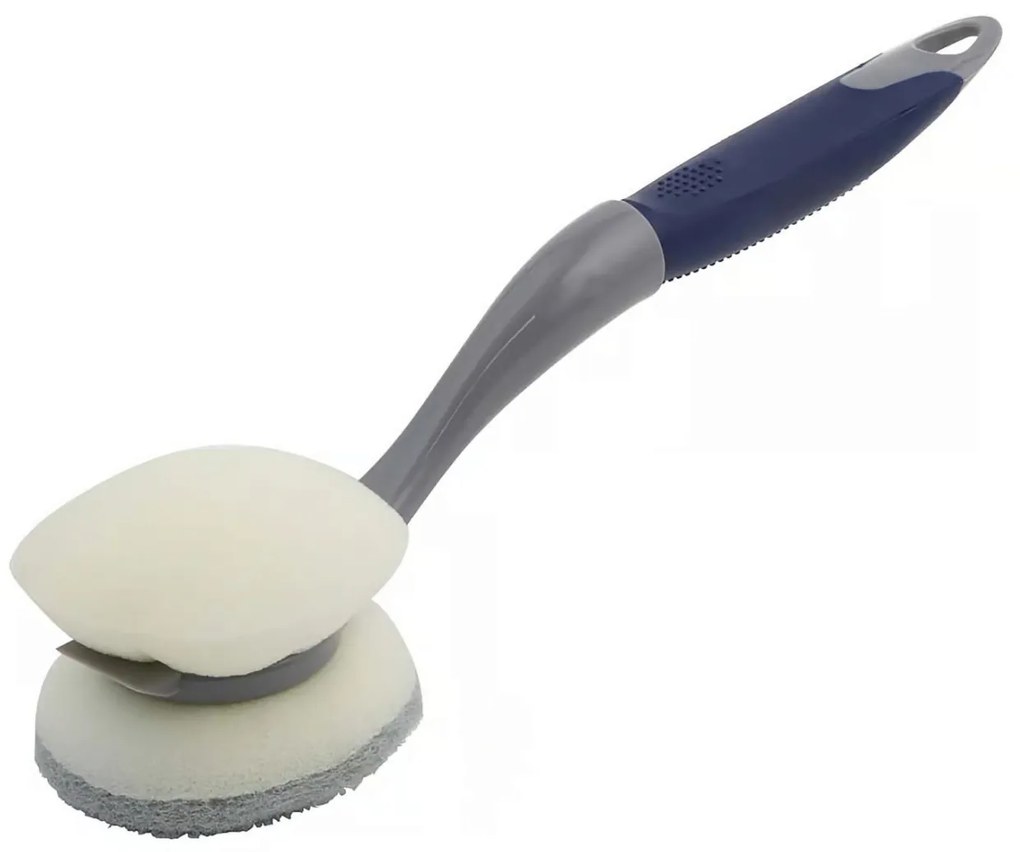 Perie pentru spalat vase cu burete, mix culori, Funny