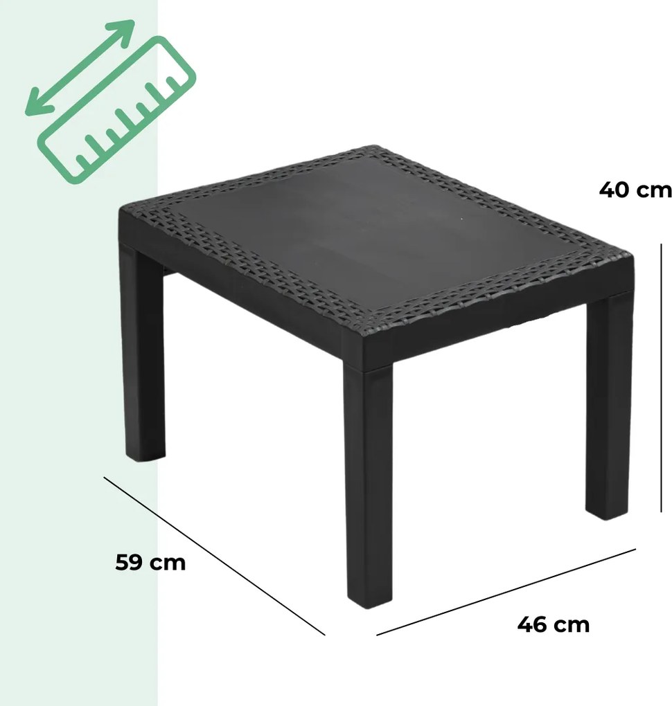 Set grădină FOREST, 3 piese, antracit I.P.A.E-Progarden