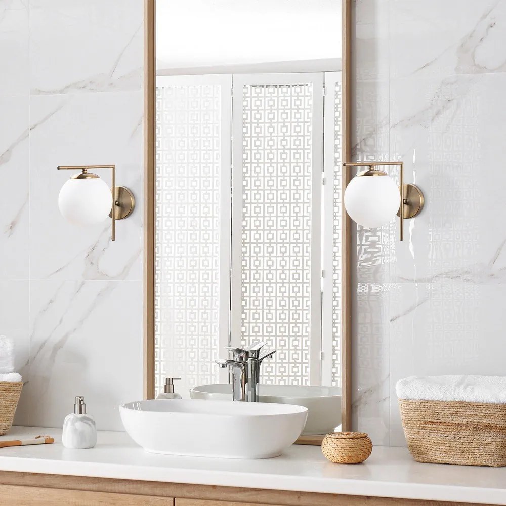 Aplică de perete albă/aurie ø 15 cm Antique – Opviq lights