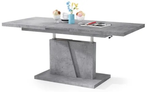 Măsuță de cafea pliabilă cu blat rabatabil NINO gri