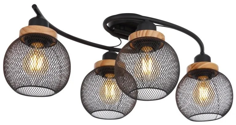 Lustra aplicata pendule design modern 4 brate PABLO 15663-4D GL