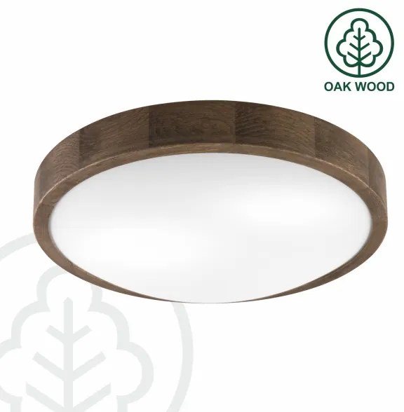 Plafonieră LED Brilagi CARVALHO SLIM 2xE27/60W/230V stejar nuc d. 37 cm