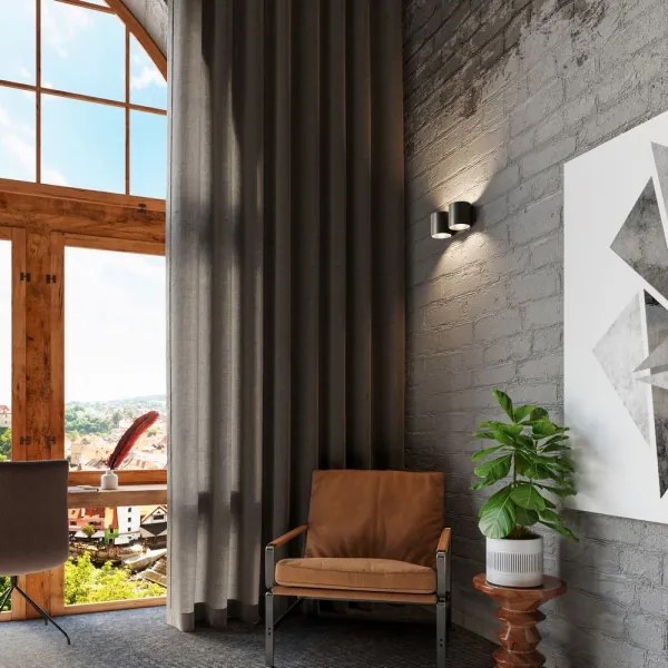 Sollux SL.0660 - Aplica de perete ORBIS 2xG9/40W/230V negru