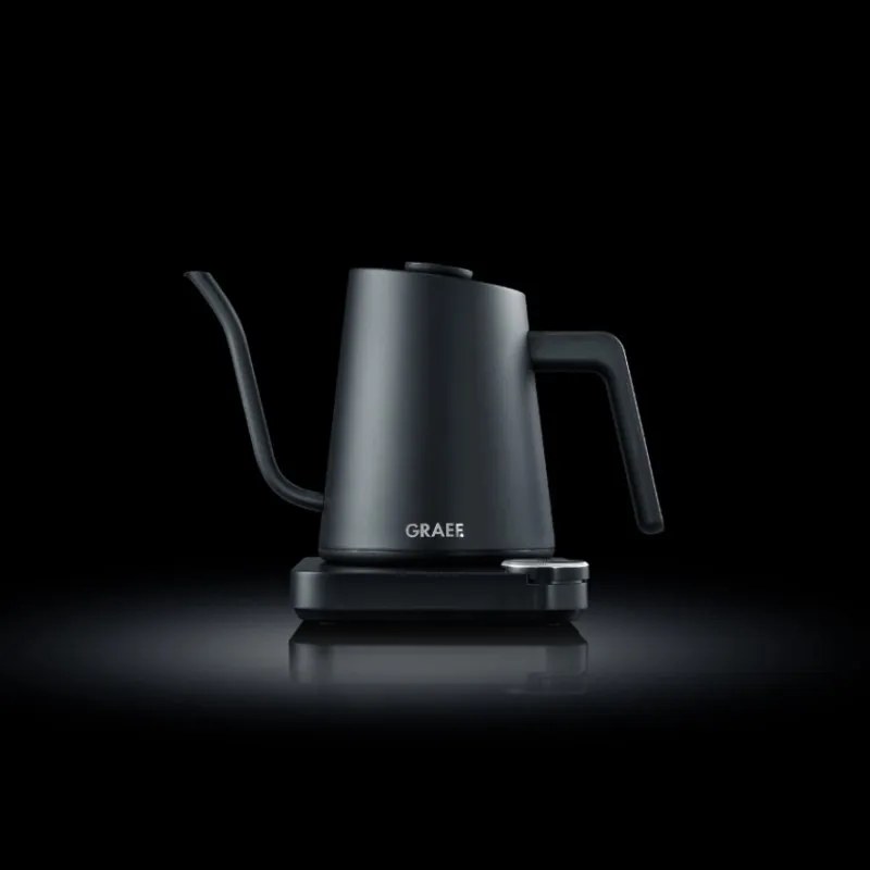 Cana electrica Graef Pour-over GK502, 1200 W, 900 ml, 40-100°C, Mentinerea caldurii, filtru, „gât de lebădă”, Negru mat