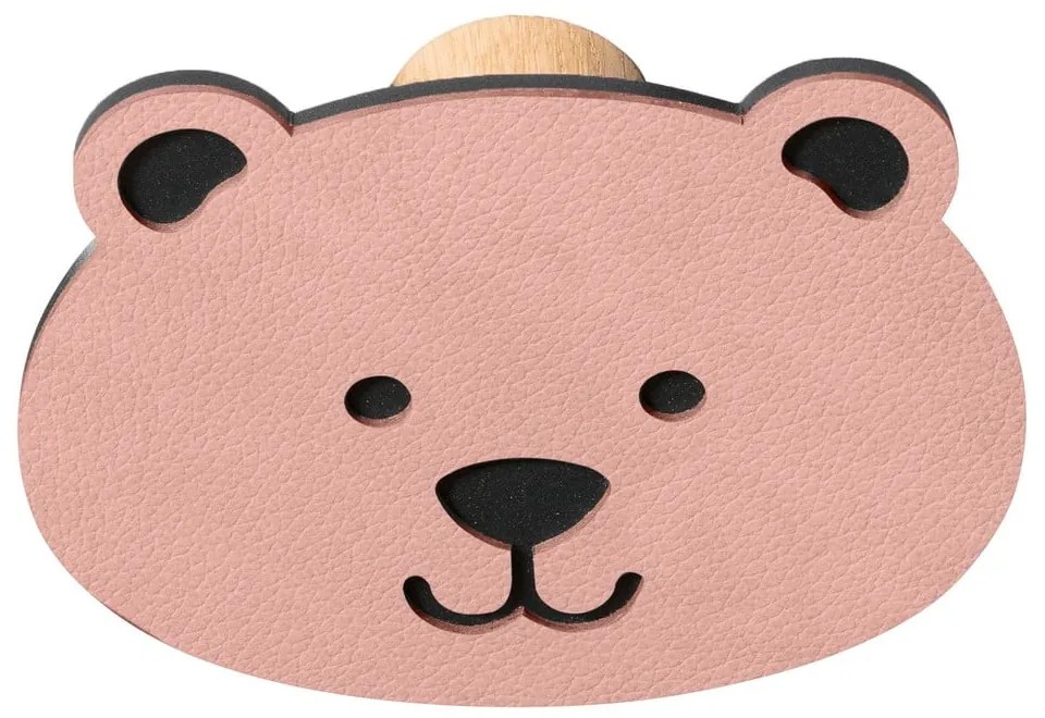 Cârlig roz de montat pe perete din oțel Bear Dot Nupo – LIND DNA