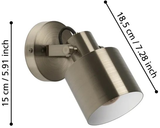 Spot de perete SOUTHERY 1xE27/40W/230V Eglo 43817