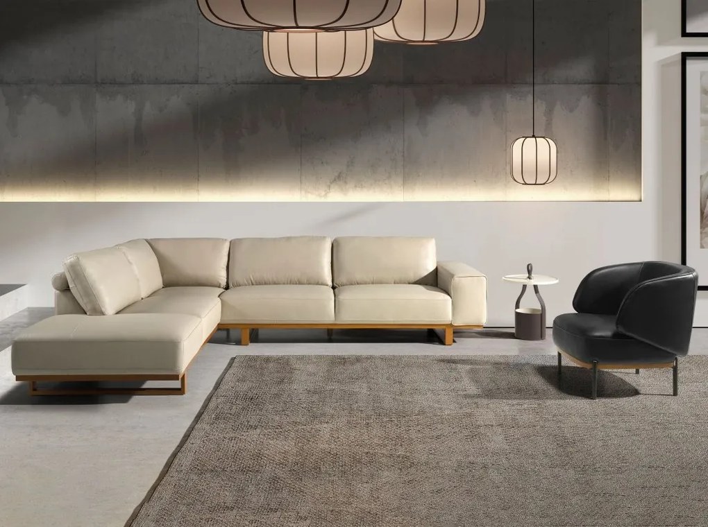 Coltar stanga LUX design italian Cowhide sand